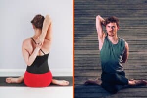Gomukhasana postura rosto vaca