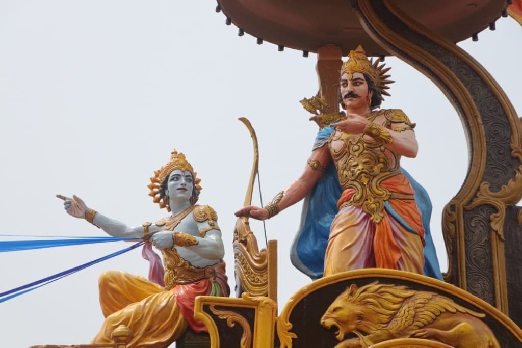 Arjuna e Krishna bhagavad gita