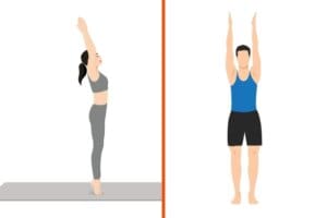 Urdhva hastasana braços para cima