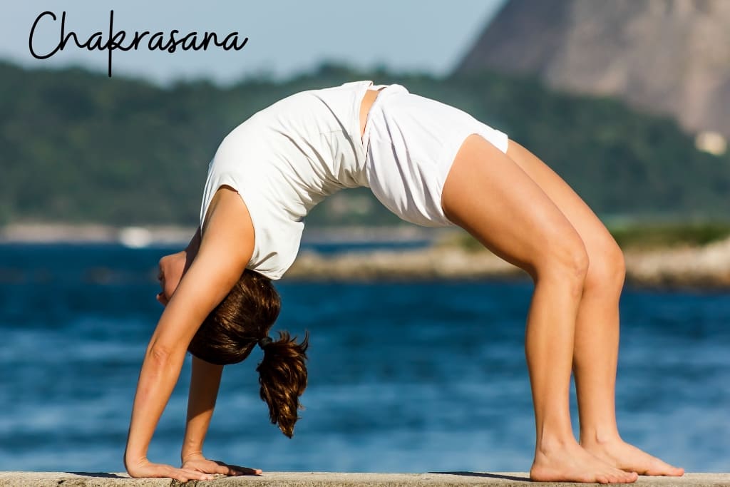 Chakrasana yoga postura da roda