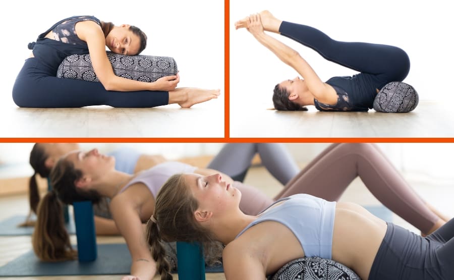 acessórios para yoga restaurativa bolster