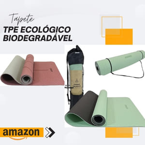 acessórios para yoga tapete biodegradável amazon